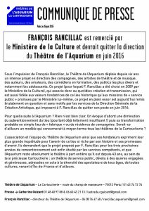 Arrêt du projet du Théâtre de l’Aquarium en 2016