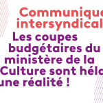 Les coupes budgétaires du ministère de la Culture sont hélas une réalité