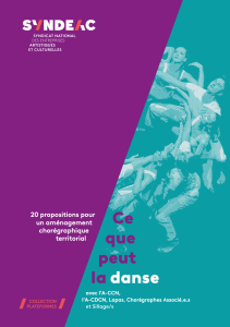 Ce que peut la danse – 20 propositions pour un aménagement chorégraphique territorial